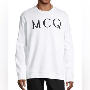 Alexander McQueen McQ embroidered logo white sweatshirt